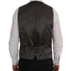 Dolce & Gabbana Elegant Striped Gray Waistcoat Vest