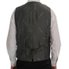 Dolce & Gabbana Elegant Gray Striped Waistcoat Vest