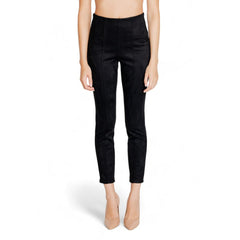 Black Polyester Jeans & Pant