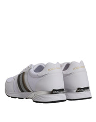 Dolce & Gabbana White Logo Leather Casual Men Sneakers Shoes