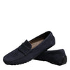 Dolce & Gabbana Blue Calf Leather Slip On Men Moccasin Shoes