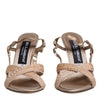 Dolce & Gabbana Beige Keira Slingback Heels Sandals Shoes