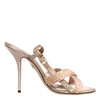 Dolce & Gabbana Beige Keira Slingback Heels Sandals Shoes