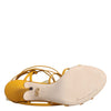 Dolce & Gabbana Yellow Flower Applique Keira Sandals Shoes