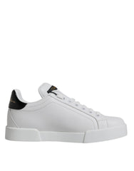 Dolce & Gabbana White Leather Classic Low Top Sneakers Shoes