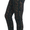 Dolce & Gabbana High Waist Floral Lace Slim Trousers