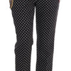 Dolce & Gabbana Elegant Polka Dot Embellished Trousers