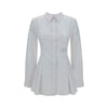 Alexander McQueen Pleatd Peplum Shirt