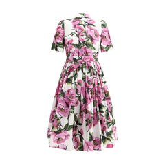 Peony Print Chemisier Dress