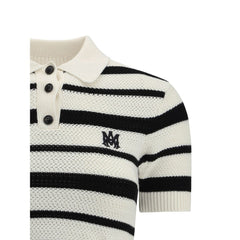 Cropped Striped Polo