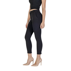 Black Polyester Jeans & Pant