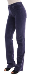 Chic Purple Corduroy Bootcut Flare Pants