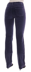 Chic Purple Corduroy Bootcut Flare Pants