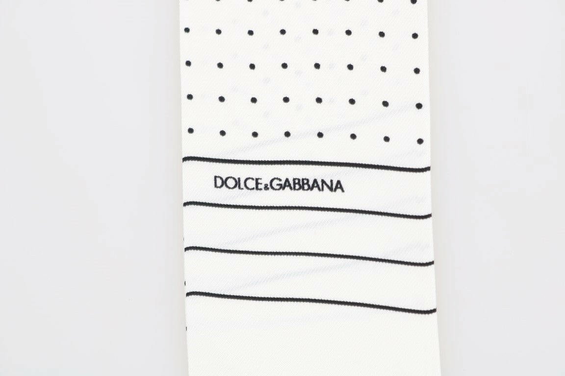 Dolce & Gabbana Elegant Silk Polka Dot Men's Scarf Wrap