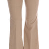 Ermanno Scervino Chic Beige Bootcut Flared Pants