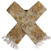 Dolce & Gabbana Elegant Beige Gold Jacquard Stole Scarf