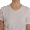 Dolce & Gabbana Elegant White Wrap Blouse with Crystal Accents