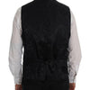 Dolce & Gabbana Elegant Gray Striped Wool Blend Vest