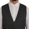 Dolce & Gabbana Sleek Gray Single-Breasted Waistcoat Vest