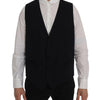 Dolce & Gabbana Elegant Striped Wool Blend Waistcoat Vest