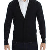 Costume National Elegant Black Merino Wool Cardigan