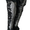 Dolce & Gabbana Embroidered Floral Over-Knee Boots