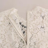 Dolce & Gabbana Elegant White Lace Embellished Mini Blouse