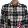 Dolce & Gabbana Enchanted Sequin Checkered Wool Shirt