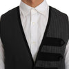 Dolce & Gabbana Elegant Gray Torrero Pattern Formal Vest