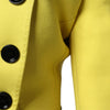 Dolce & Gabbana Lemon Yellow Wool Long Sleeves Cropped Coat Jacket