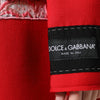 Dolce & Gabbana Red Jacquard Wool Women Trenchcoat Jacket