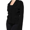 Dolce & Gabbana Black Viscose Single Breasted Blazer Jacket