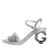 Dolce & Gabbana Silver Ankle Strap KEIRA Heels Sandals Shoes