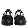 Dolce & Gabbana Black D&G AMORE Low Top Sneakers Shoes