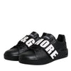 Dolce & Gabbana Black D&G AMORE Low Top Sneakers Shoes