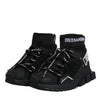 Dolce & Gabbana Black Sorrento Socks Logo Sneakers Shoes