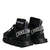 Dolce & Gabbana Black Sorrento Socks Logo Sneakers Shoes