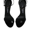 Dolce & Gabbana Black KEIRA Heels Ankle Strap Sandals Shoes