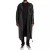 Bottega Veneta Black Leather Men Waterproof Trenchcoat Jacket