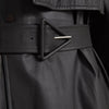 Bottega Veneta Black Leather Men Waterproof Trenchcoat Jacket