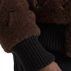 Bottega Veneta Brown Fur Lamb Shearling Coat Jacket