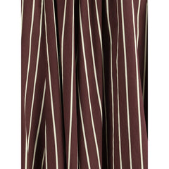 Striped satin Long Skirt