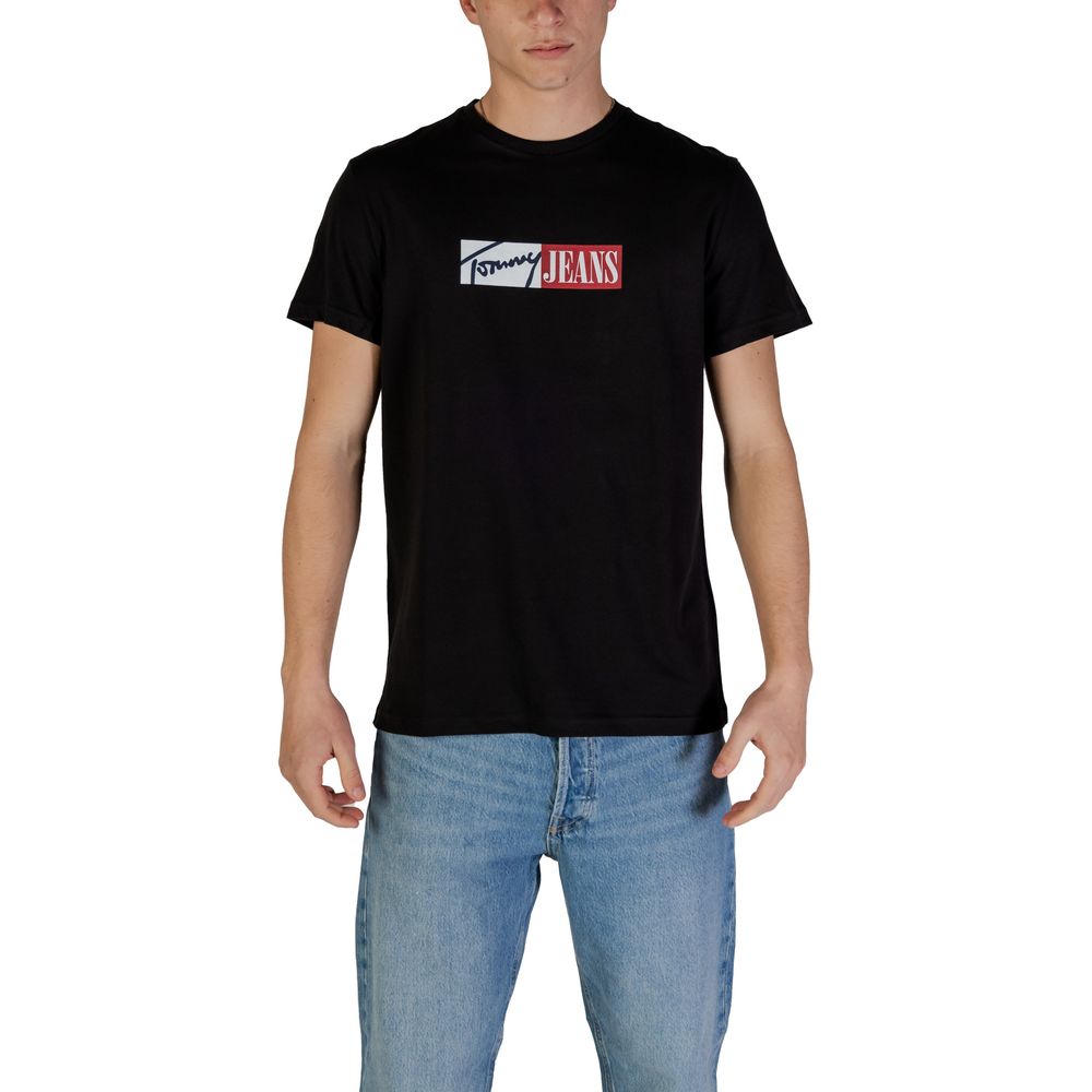 Black Cotton Rigenerato T-Shirt