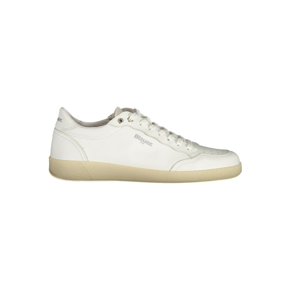 White Polyester Sneaker