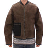 Dolce & Gabbana Elegant Leather & Wool Blend Jacket