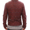 Dolce & Gabbana Exclusive Boxer Print Bordeaux Leather Jacket