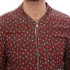 Dolce & Gabbana Exclusive Boxer Print Bordeaux Leather Jacket