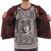 Dolce & Gabbana Exclusive Boxer Print Bordeaux Leather Jacket