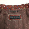 Dolce & Gabbana Exclusive Boxer Print Bordeaux Leather Jacket