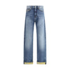 Versace Barocco Turn-Up Jeans